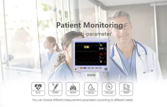 12 इंच मल्टीपैरामीटर रोगी मॉनिटर ETCO2 SPO2 ECG मॉनिटर मल्टी पैरामीटर आईसीयू मॉनिटर